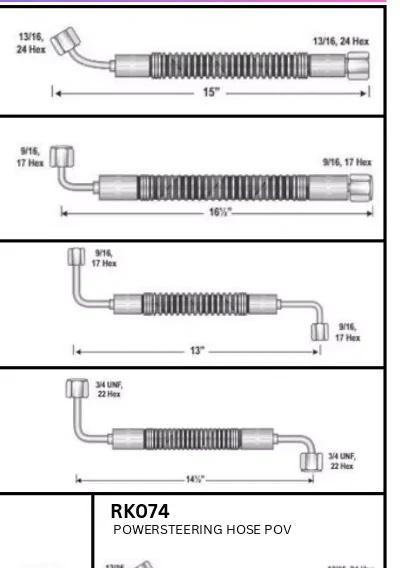 Tata power steering hoses